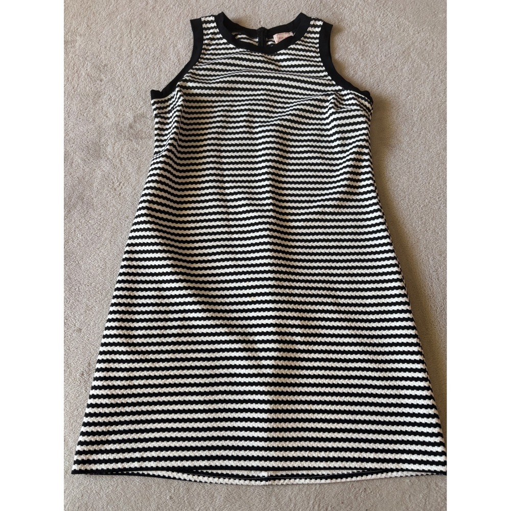 Love…ady Women's Size Medium Striped Dress Sleeveless‎ Black White Casual Party